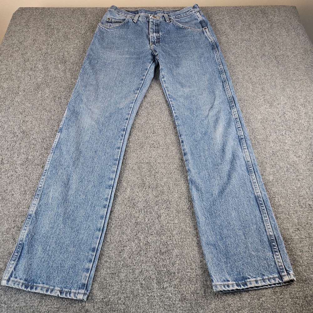 Wrangler Regular Fit Straight Leg Jeans Blue Denim 31x34 96501DS Mens